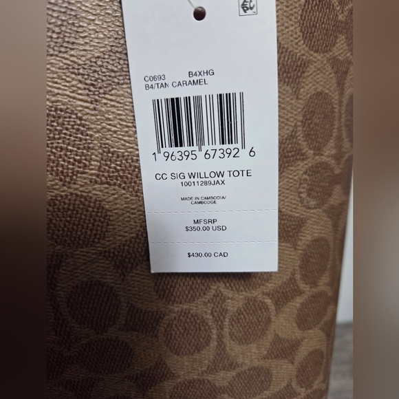 NWT Coach Willow Tote - Picture 3 of 7